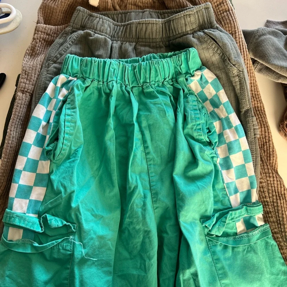 Cool Kids 4 piece bundle Turquoise Checkered pants and Corduroy - Picture 4 of 5
